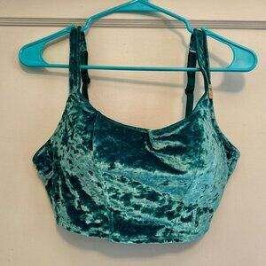 Mermaid Green Velvety Corset Top